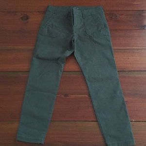 Olive green ankle pants